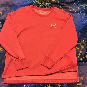 Pale red loose fit crew neck